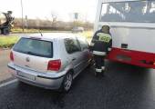Nowy Sącz, Aleje Piłsudskiego – zderzenie samochodu osobowego z autobusem