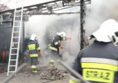 Nowy Sącz ulica Ogrodowa – pożar budynku mieszkalno-gospodarczego z wiatą