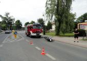 Motocykl na drodze w Nawojowej