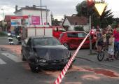 Zderzenie samochodów w Nowym Sączu przy ul. Sucharskiego