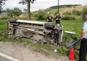 Samochód wypadł z drogi w Powroźniku
