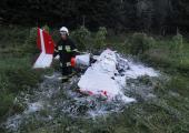 Samolot rozbił się na pograniczu Łososiny Dolnej i Witowic Dolnych