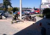 Chełmiec, ul. Papieska – zderzenie samochodu osobowego i motocykla