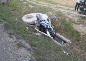 Brzezna-motocykl wypadł z drogi