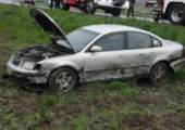 Łososina Dolna – samochód wypadł z drogi