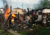 Nowy Sącz, ul. Dunikowskiego - pożar budynku gospodarczego