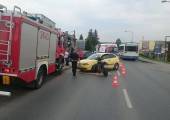 Nowy Sącz, ul. Krakowska- zderzenie samochodu osobowego i motocykla