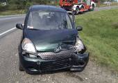 W Trzetrzewinie zderzyły się Toyota z Mercedesem