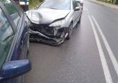 Nowy Sącz, ul. Biegonicka- zderzenie dwóch samochodów osobowych