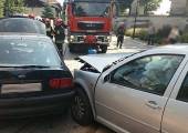 Stary Sącz, ul. Mickiewicza-zderzenie dwóch samochodów osobowych