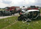 Nowy Sącz, ul.  Witosa- zderzenie dwóch samochodów osobowych