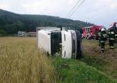 Witowice Dolne= samochód dostawczy wypadł z drogi