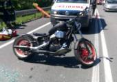Grybów – zderzenie samochodu osobowego i motocykla