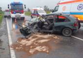 Stary Sącz- zderzenie samochodu osobowego i dostawczego
