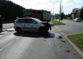 Nowy Sącz, ul. Prażmowskiego- zderzenie trzech samochodów