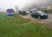 Muszyna, ul. Grunwaldzka- zderzenie dwóch samochodów osobowych