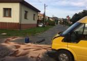 Nowy Sącz, ul. Racławicka – zderzenie samochodu  osobowego i dostawczego