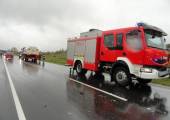 Kolizja z udziałem cysterny w Ptaszkowej