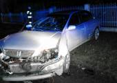 Mystków-samochód osobowy wypadł z drogi