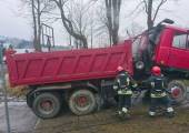 Krzyżówka-pożar samochodu ciężarowego
