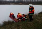 Stary Sącz - zajęcia praktyczne dla jednostek OSP posiadających sanie lodowe