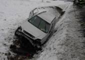 Mszalnica – samochód osobowy wypadł z drogi