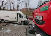 Nowy Sącz, ul. Jana Matejki-pożar samochodu dostawczego