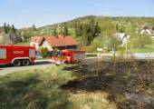 Krynica-Zdrój, ul. Źródlana - pożar trawy