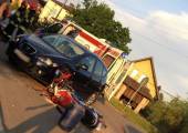 Nowy Sącz, ul. Myśliwska-zderzenie samochodu osobowego i motocykla