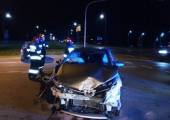 Nowy Sącz, Rondo Solidarności-zderzenie dwóch samochodów