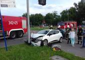 Nowy Sącz,  Aleja Józefa Piłsudskiego-zderzenie dwóch samochodów osobowych