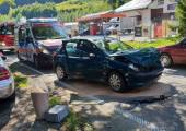 Nowy Sącz, ul. Barska-zderzenie samochodów osobowych
