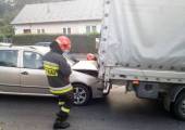 Nowy Sącz, ul. Tarnowska- zderzenie samochodów osobowych oraz dostawczego