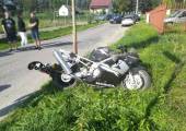 Nowy Sącz, ul. Lwowska- zderzenie samochodu osobowego i motocykla