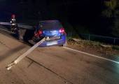 Mochnaczka Niżna- samochód osobowy wypadł z drogi