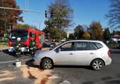 Nowy Sącz, ul. Barska-zderzenie dwóch samochodów osobowych