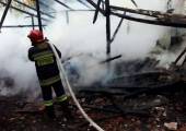 Nowy Sącz, ul. Zalesie-pożar budynku stodoły