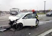 Nowy Sącz, Aleje Piłsudskiego- zderzenie samochodów osobowych