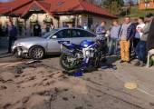 Korzenna - zderzenie samochodu osobowego i motocykla
