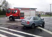 Nowy Sącz, Aleje Józefa Piłsudskiego- zderzenie dwóch samochodów osobowych