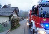 Krynica-Zdrój, ul. Zieleniewskiego- pożar w drewnianym budynku mieszkalnym