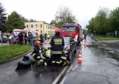 Nowy Sącz, ul. Batalionów Chłopskich - zderzenie dwóch samochodów