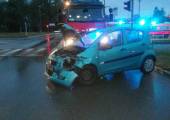 Nowy Sącz, ul. Królowej Jadwigi-zderzenie dwóch samochodów