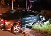 Nowy Sącz, ul. Bolesława Prusa- samochód osobowy wypadł z drogi