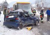 Samochód osobowy i bus zderzyły się w Zabrzeży