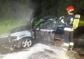 Nowy Sącz, ul. Ogrodowa - pożar samochodu osobowego