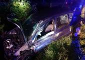 Kamionka Wielka-samochód osobowy wypadł z drogi i uderzył w słup 