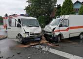 Podegrodzie-zderzenie samochodów dostawczych