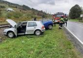 Muszyna, ul. Grunwaldzka- zderzenie czterech samochodów 