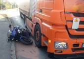 Nowy Sącz, ul. Węgierska-kolizja samochodu osobowego, ciężarowego i motocykla